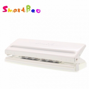 4-Hole Adjustable Hole Punch with Mark Ruler Suitable for A2 A3 A4 Paper,  10 Pieces Paper One Time, 6mm Hole Size